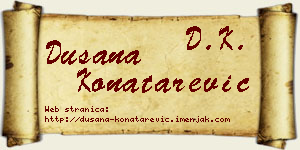 Dušana Konatarević vizit kartica